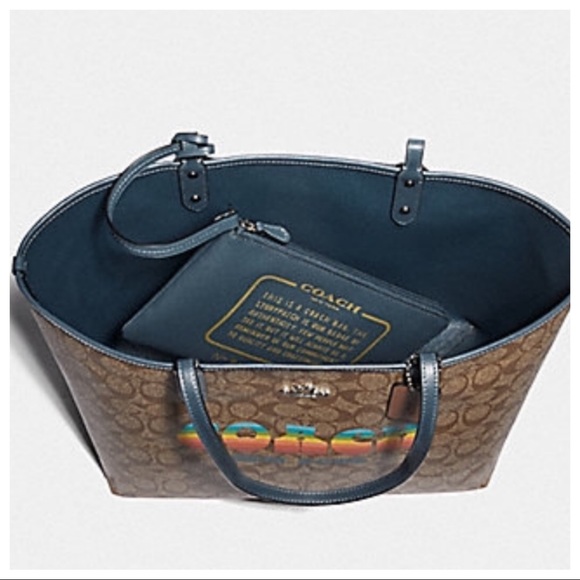 Chic coach reversible tote bag - Picture 2 of 7